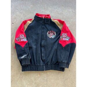 Vintage Logo Athletic NASCAR 50th Anniversary Jacket XXL Black/Red Color Block F